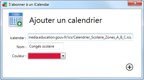 abonnement à un icalendar