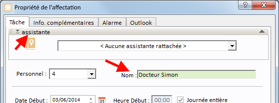 affectation docteur infirmière