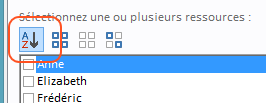 choix alphabétique planning