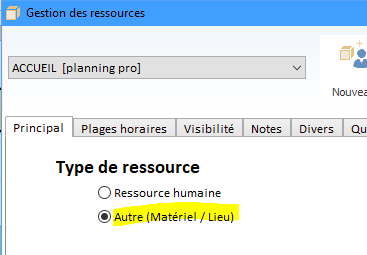 Type de ressources