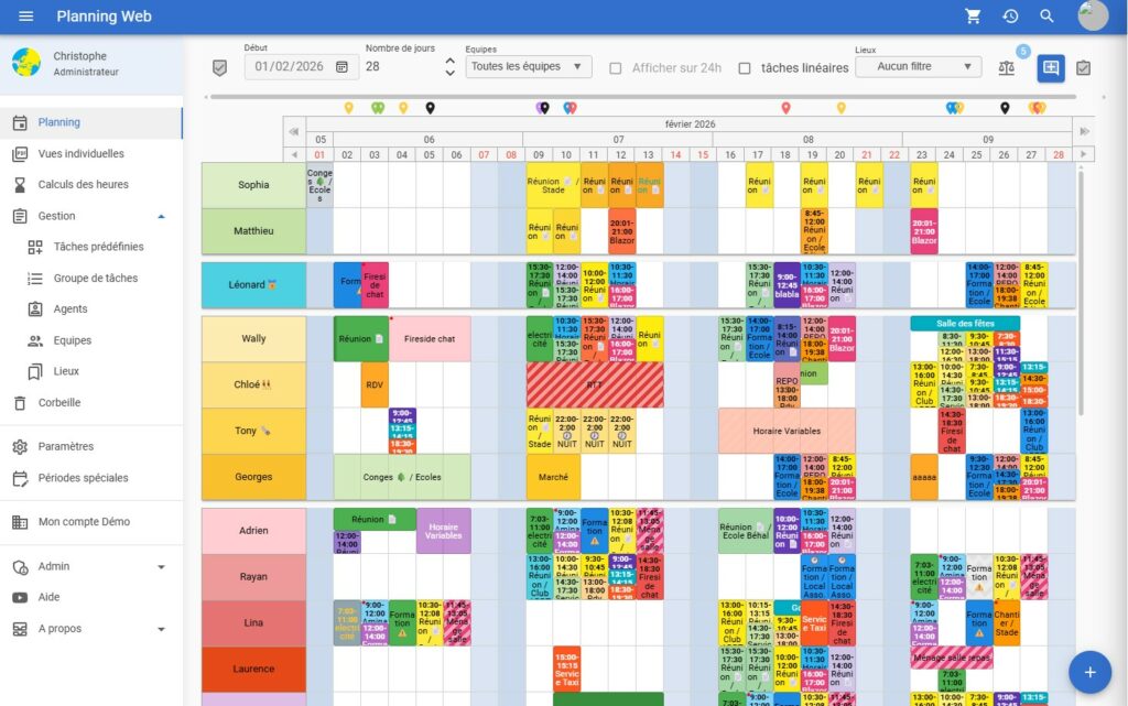 Logiciel de planning pour mairie 