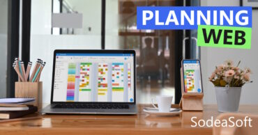Capture écran d'accueil Android avec icône Planning Web