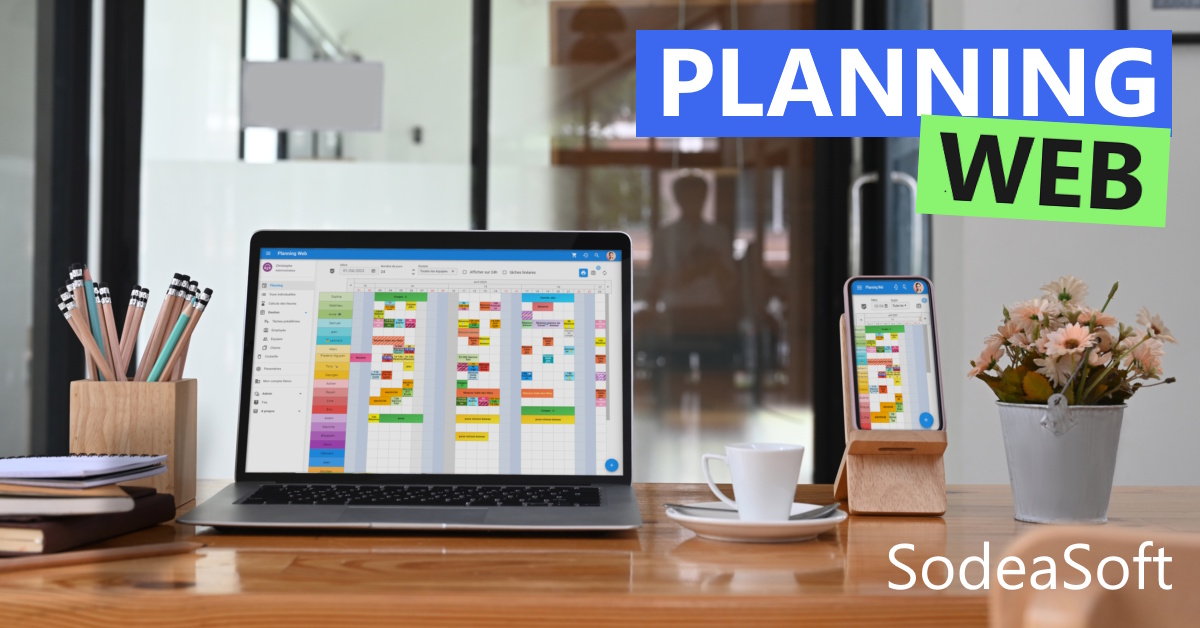 Capture écran d'accueil Android avec icône Planning Web