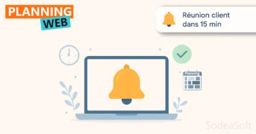 notifications de rappel dans planning web